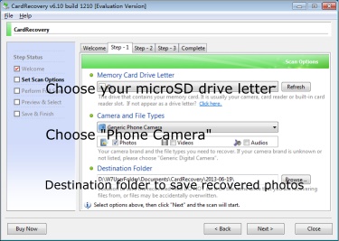 Phone memory card recovery software